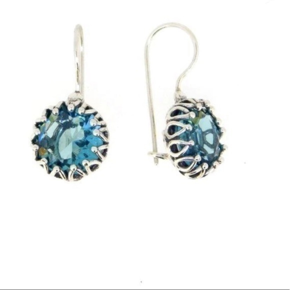Noa  Zuman Blue glass setting earrings